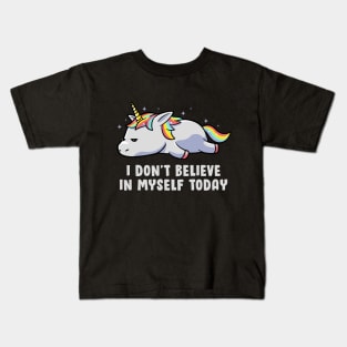 I Don’t Believe In Myself Lazy Unicorn Gift Kids T-Shirt